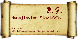 Manojlovics Flavián névjegykártya
